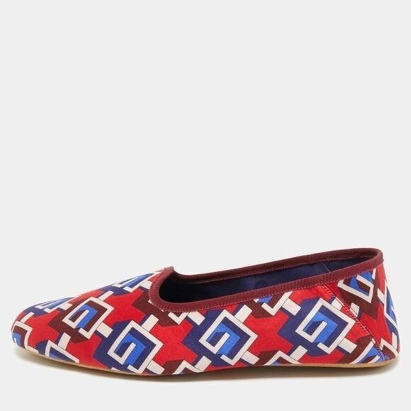 Mens Gucci Red Satin Voyage Geometric G Slippers Sz: UK 11 / EU 45 / US 11.5 NIB